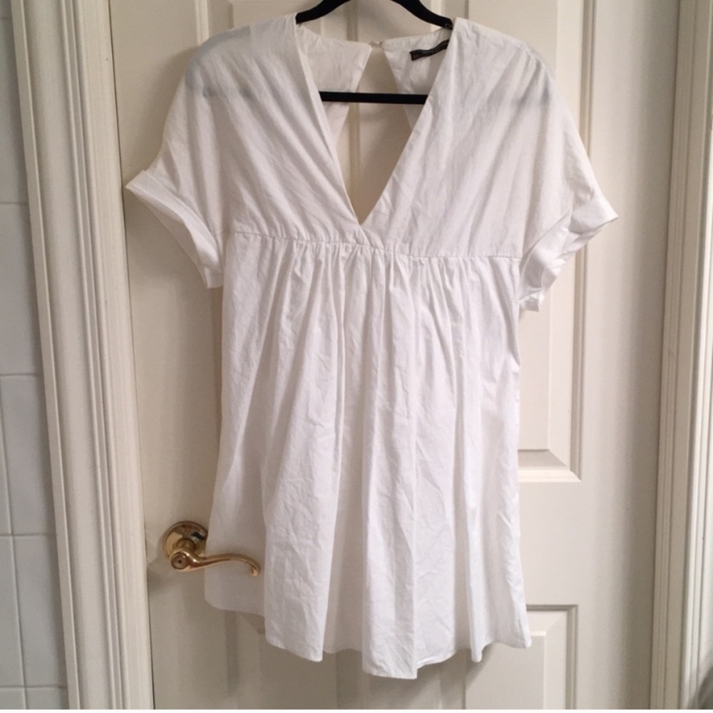 White deep v romper ☀️